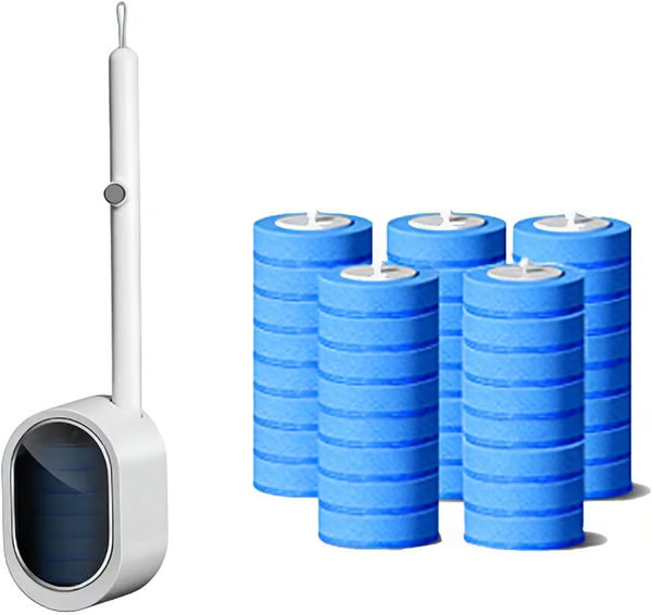🔥 50% OFF Today Only 🔥 Disposable Toilet Brush Kit with 38 Refills – Wall-Mount Toilet Cleaning System