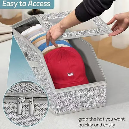 🎉🎉Stackable Hat Storage Boxes for Baseball Caps