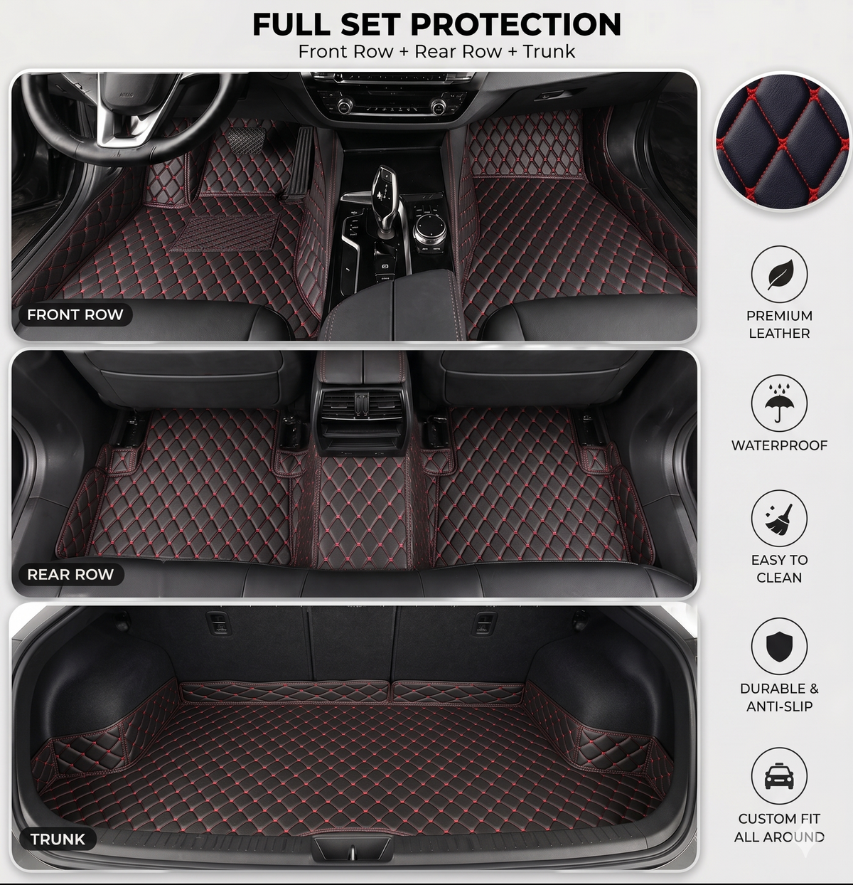 🚗 50% OFF Today Only 🔥 Elvie Heavy Duty Universal Fit Car Mats, SUVs, and Trucks