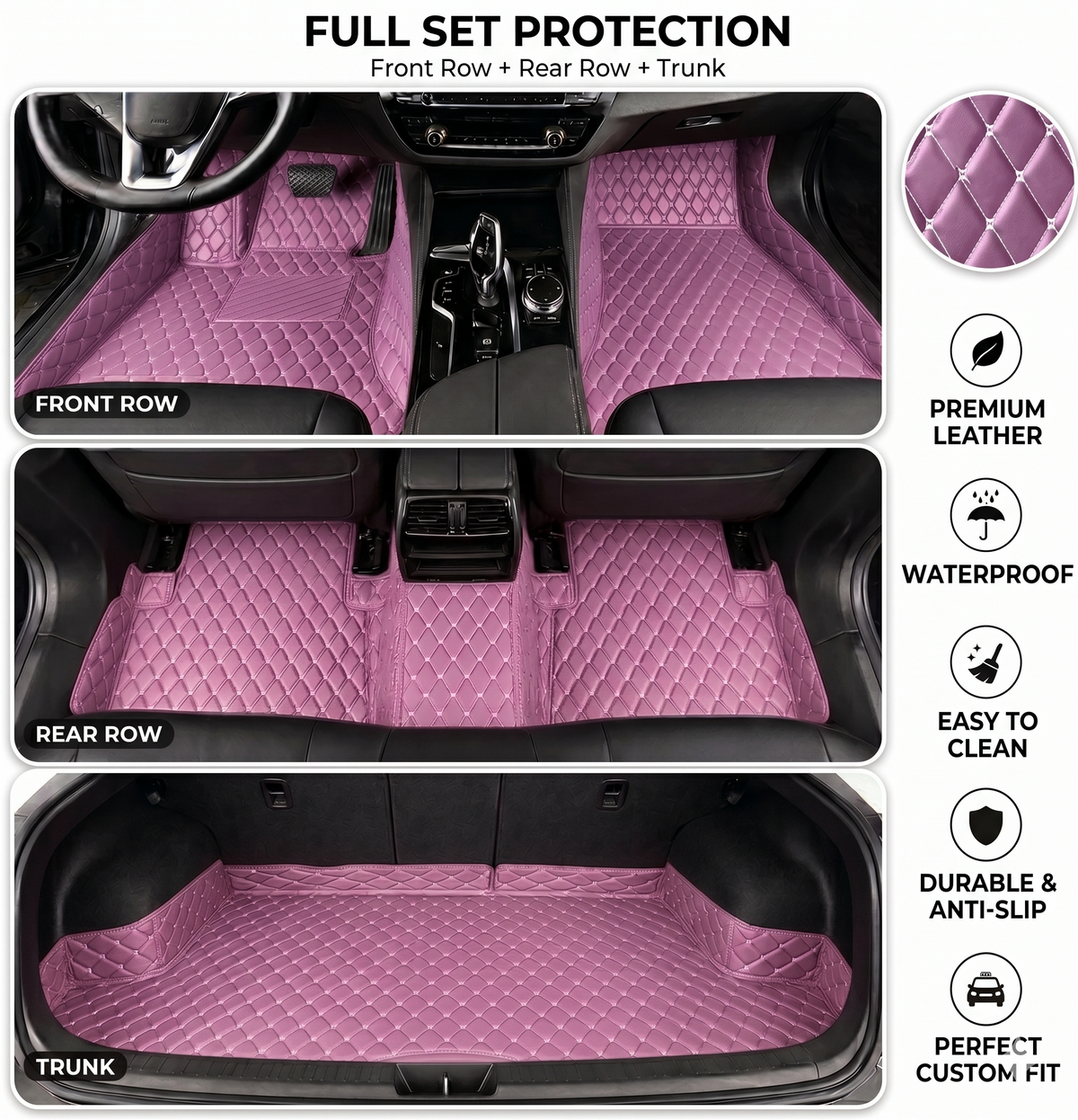 🚗 50% OFF Today Only 🔥 Elvie Heavy Duty Universal Fit Car Mats, SUVs, and Trucks
