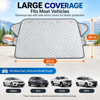 ⏰ LAST DAY SALE 50% OFF!🚗 Magnetic Windshield Cover – All-Season Sun, Snow & Frost Protector for Cars, SUVs & Trucks