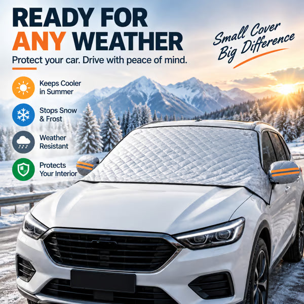 ⏰ LAST DAY SALE 50% OFF!🚗 Magnetic Windshield Cover – All-Season Sun, Snow & Frost Protector for Cars, SUVs & Trucks